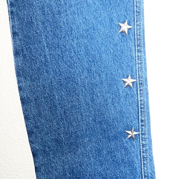 Roper Dark Wash Silver Star Detail Straight Leg High Rise Vintage Jeans - Picture 5 of 11